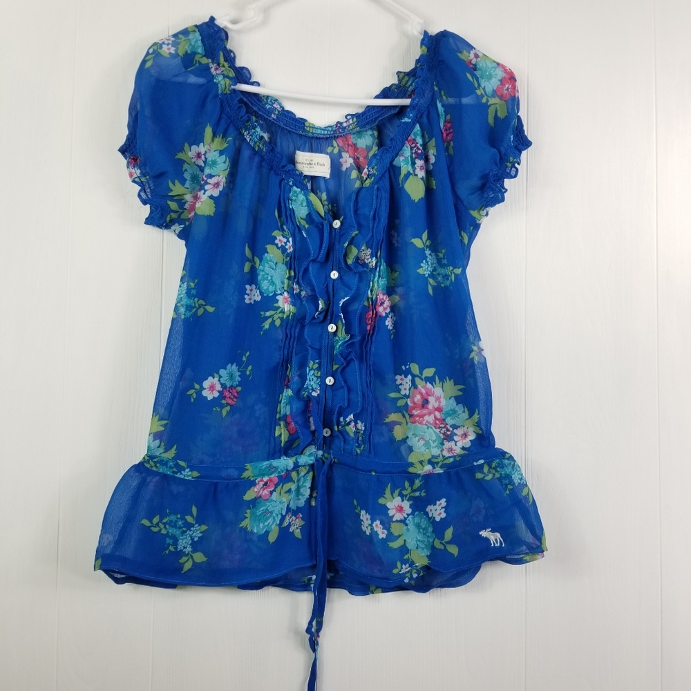 Blue Abercrombie and Fitch size L top